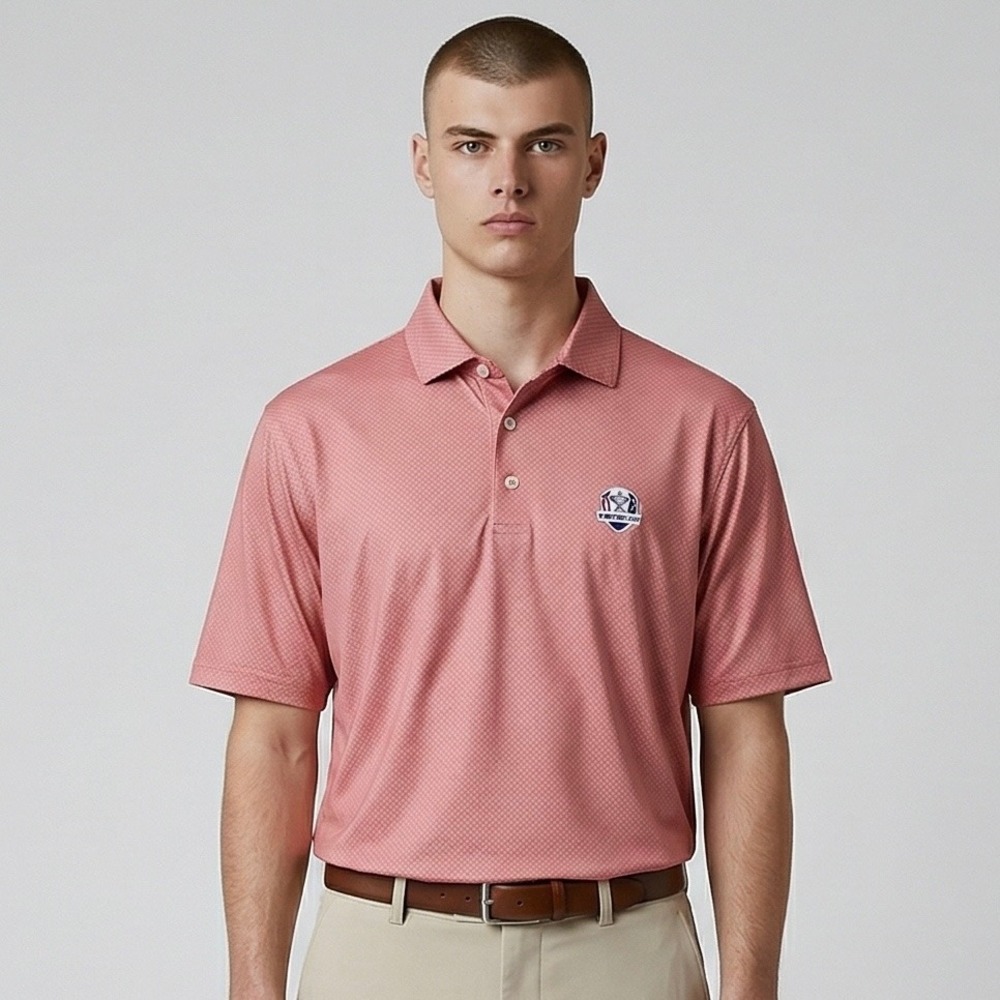 Holderness & Bourne Golf Polo Mens XXL Red Porter Delray & White Tailored Fit f